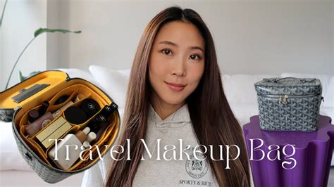 WHAT'S IN MY TRAVEL MAKEUP BAG • GOYARD VANITY BAG